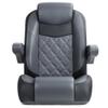 SUNDGORA Premium Reclining Pontoon High Back Captain's Chair Boat Bucket Seat with Armrest,Charcoal/Black view 2