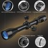 CVLIFE 3-9x40 Optics R4 Reticle Crosshair Scope with 20mm Scope Mounts, Mil-Dot, Black view 2