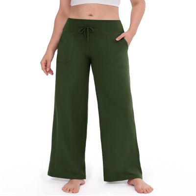 ZOOSIXX Lounge Pants Women - Wide Leg Yoga Pants for Women Loose Casual Flowy Sweatpants High Waisted Pajamas with Pockets
