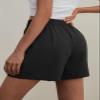 Feiersi Womens Casual Elastic Waist Wide Leg Suit Tailored Shorts Summer Dressy Work Shorts with Pockets(Black,XX-Large) view 3