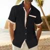 Generic Camisas para Hombres Mens White Tee Shirts Henley Shirts for Men Going Out Tops Streetwear Mens Shirts Casual Stylish Summer Shirts for Men Mens Shirts Casual Mens Red Dress Shirt Blouses view 2