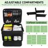Jaffzora Golf Trunk Organizer, 2 Layers Golf Accessories Bag for Men, Waterproof Car Golf Storage Organizer with Compartment for 2 Pairs of Shoes, Golf Gifts for Men Women, Black view 4