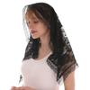 Lace Mantilla Veil Soft And Comfortable 2 Colors Black And White Spanish Rose Lace Veil For Head Covering D Lace