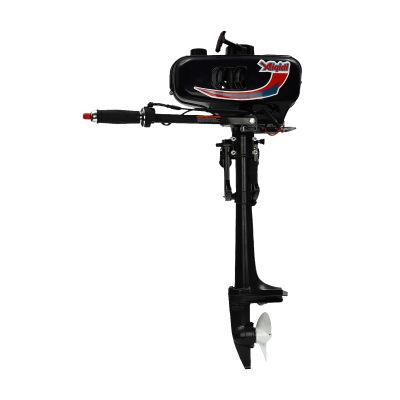 3.5 Hp 2 Stroke 52CC Outboard Motor, Water Cooling Outboard Motor Fishing Boat Engine with 0.34 Gallon Fuel Tank, with CDI Ignition System 1.45KW High Power for Inflatable Boats, Fishing Boats