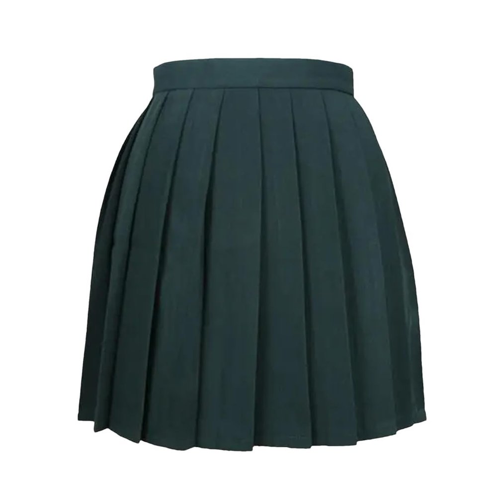 NineFit Basics Women's Fashion Summer High Waist Pleated Skirt Plaid Skirt, X-Small