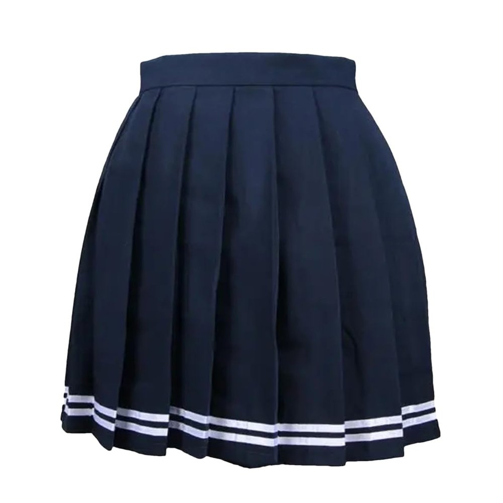 Women's Fashion Summer High Waist Pleated Skirt Plaid Skirt