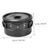 GANAZONO Camping Cooking Tools Aluminum Alloy Cookware Portable Pot Pan Full Camping Mess Kit Non-Stick Easy to Carry view 3