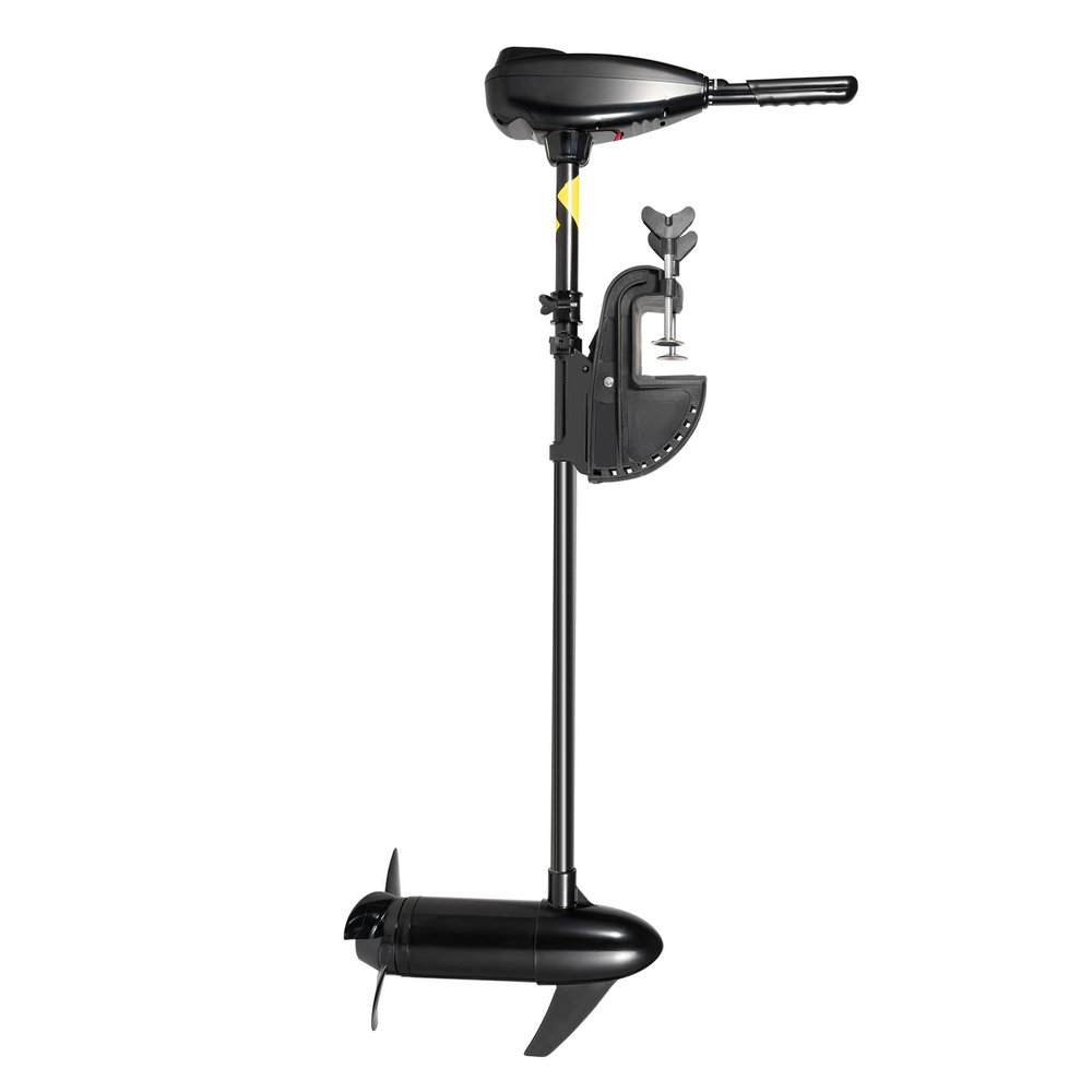 WsrrLun 12V 80LB Thrust Electric Outboard Trolling Motor, Saltwater Transom Mounted Motor for Fishing Boat Brush Motor