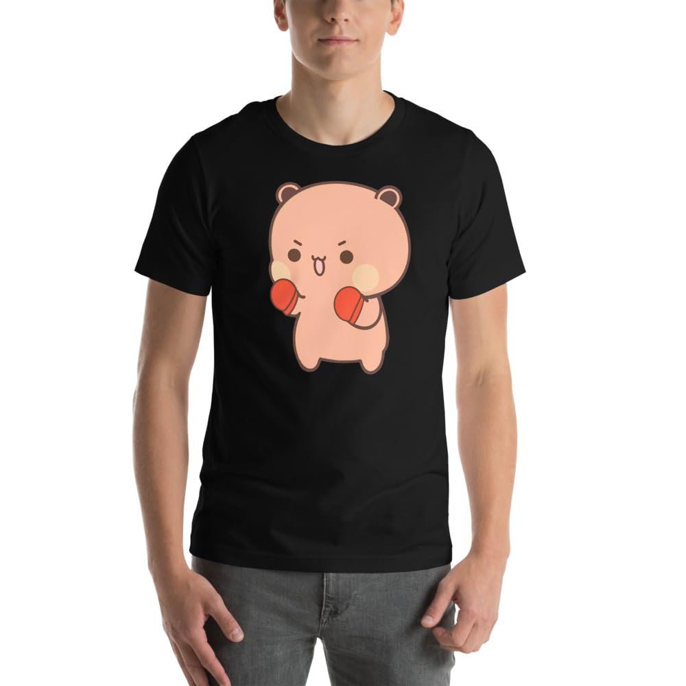 Bubu Dudu Panda Bear Couple Love T-Shirt Gift for Women, Girls, and Couples on Birthdays, Valentine's Day, and Holidays! Black
