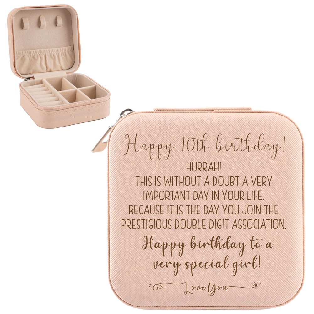 10th Birthday Gifts for Girls, Travel Jewelry Box as Gifts for 10 Year Old Girl Birthday, 10th Birthday Ideas for Girls, Daughter, Niece, Nephew, Granddaughter 2024, Happy 10th Birthday Present Gifts
