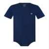 Landofgenie Adult Onesie for Men One Piece Pajama Tops Crotch Snaps Bodysuit Short Sleeve Romper Navy Blue 3XL view 1