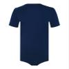 Landofgenie Adult Onesie for Men One Piece Pajama Tops Crotch Snaps Bodysuit Short Sleeve Romper Navy Blue 3XL view 2