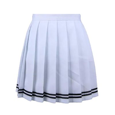 Women's Fashion Summer High Waist Pleated Skirt Plaid Skirt