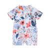 Hnyenmcko Infant Baby Boy Girls Rash Guard Swimsuit Short Sleeve Zipper Bathing Suit Toddler One Piece Swimwear Sunsuit (Floral-White, 6-12 Months) view 1