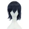 IMISSU Unisex Short Cosplay Hair Party Wig with Bangs Halloween Costume Wigs (Dark Blue) view 2