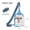 LATMAP DOUBLE ZIP Clear bags Stadium Approved Crossbody Sling Bag Fanny Pack Purses for Women Men Belt bag for Stadium Events Blue view 4