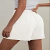 Feiersi Womens Casual Elastic Waist Wide Leg Suit Tailored Shorts Summer Dressy Work Shorts with Pockets(White,XX-Large) view 3