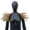 iheresy Women's Feather Stole Shawl, Natural Feather Cape for Gothic Style, Halloween Costume, Cosplay, Pure Light Brown view 1