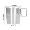 320ml Stainless Steel Camping Cup - Portable Metal Coffee Mug with Foldable Handle, Durable Outdoor Camping Cup for Backpacking & Hiking, Small Metal Cup view 2