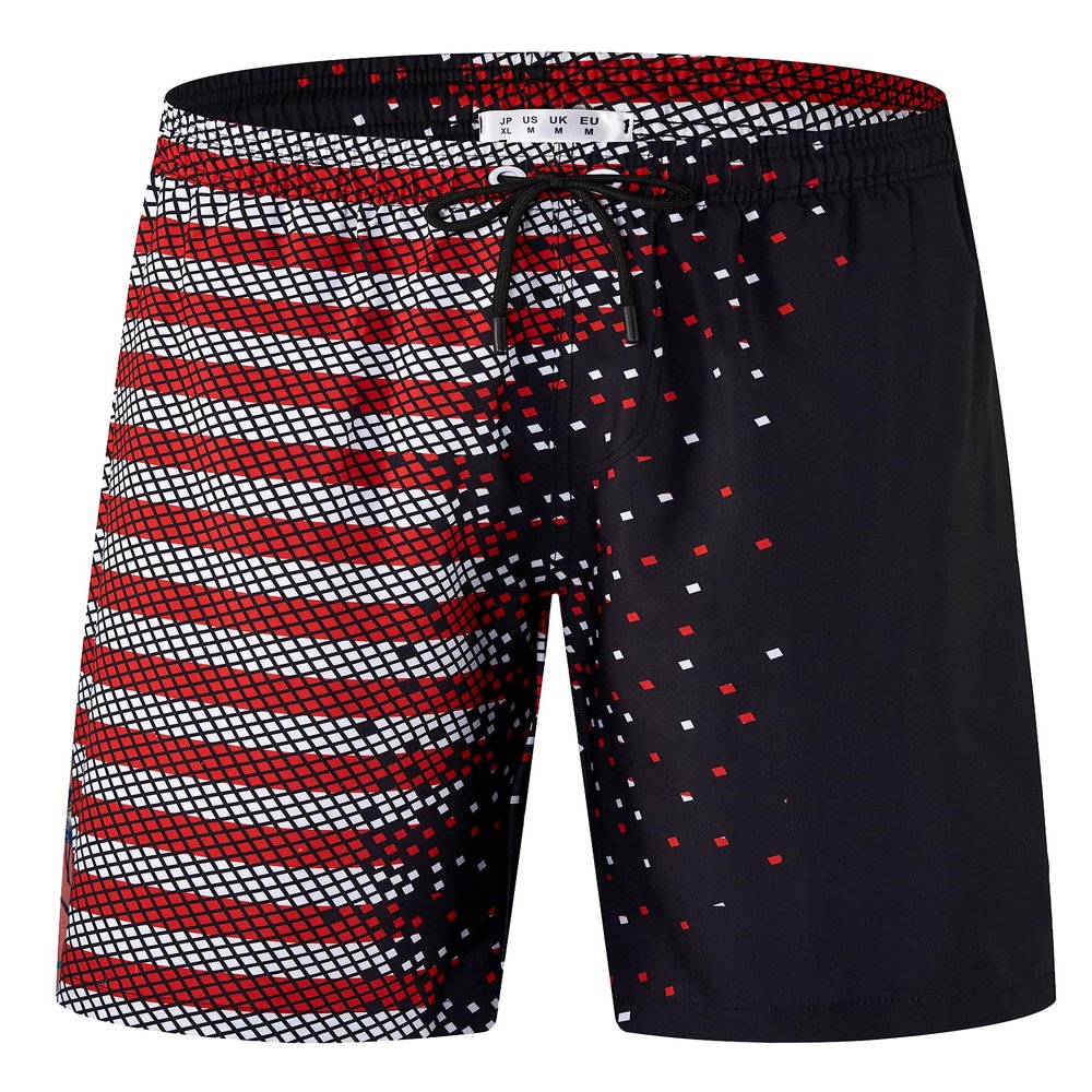 APTRO Men's Swim Trunks 9" Quick Dry Bathing Suit Big & Tall Beach Swimsuits #360 Contrast Flag 5X