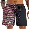 APTRO Men's Swim Trunks 9" Quick Dry Bathing Suit Big & Tall Beach Swimsuits #360 Contrast Flag 5X view 2