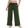 ZOOSIXX Lounge Pants Women - Wide Leg Yoga Pants for Women Loose Casual Flowy Sweatpants High Waisted Pajamas with Pockets view 1