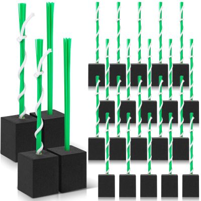 Shappy 24 Pieces Base Plugs with Tassels Heavy Duty Rubber Baseball Anchor Plug for Baseball Field Drill Softball Accessories(Green)