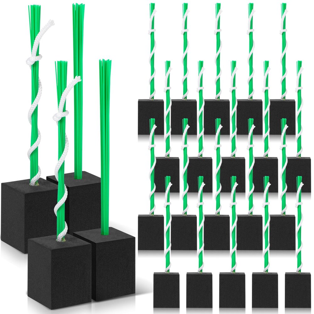 Shappy 24 Pieces Base Plugs with Tassels Heavy Duty Rubber Baseball Anchor Plug for Baseball Field Drill Softball Accessories(Green)