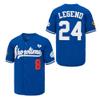 PERC30 Men's Showtime 8-24 Legend 90s Hip Hop Baseball Jersey Stitched for Memorial Day (Dark Blue,Small) view 1