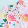 Hnyenmcko Infant Baby Boy Girls Rash Guard Swimsuit Short Sleeve Zipper Bathing Suit Toddler One Piece Swimwear Sunsuit (Floral-Pink, 18-24 Months) view 4