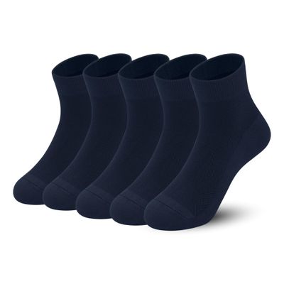 SERISIMPLE Kids Viscose Bamboo Above Ankle Socks Thin Mesh Summer Crew Comfortable Girls Boys Socks 5 Paris (US, Alpha, Medium, Regular, Navy blue)