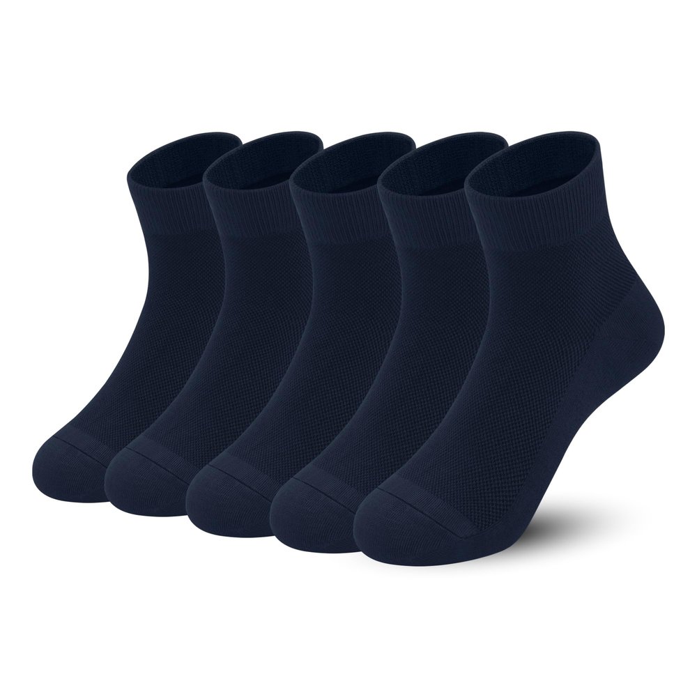 SERISIMPLE Kids Viscose Bamboo Above Ankle Socks Thin Mesh Summer Crew Comfortable Girls Boys Socks 5 Paris (US, Alpha, Medium, Regular, Navy blue)
