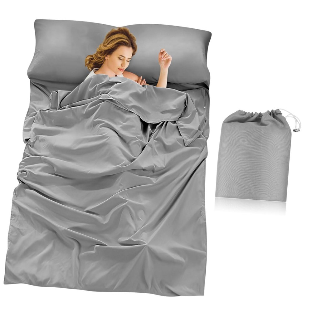 WHAMVOX Hotel Sleeping Bag Liner Travel Sleep Sack Polyester Comfortable Compact Multi-Purpose