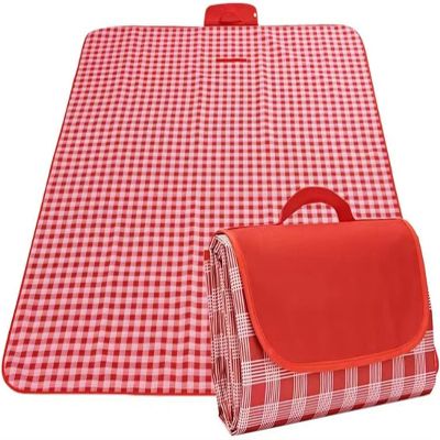 LONOSEE Extra Large Picnic Blanket Beach Blankets, 80''x60'' Picnic Mat Waterproof Sand Proof Foldable Portable for Outdoor Camping Hiking Travel Grass Park Music Festival Lawn Mats (Red, 80" x 80")