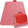 LONOSEE Extra Large Picnic Blanket Beach Blankets, 80''x60'' Picnic Mat Waterproof Sand Proof Foldable Portable for Outdoor Camping Hiking Travel Grass Park Music Festival Lawn Mats (Red, 80" x 80") view 1