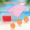 LONOSEE Extra Large Picnic Blanket Beach Blankets, 80''x60'' Picnic Mat Waterproof Sand Proof Foldable Portable for Outdoor Camping Hiking Travel Grass Park Music Festival Lawn Mats (Red, 80" x 80") view 3