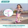 Gotrax K03 Kick Scooter for Kids, 5" LED Lighted Wheels and Adjustable Handlebars, Lightweight Design and Anti-Slip Deck, Max Load 110 Lbs, Kids Scooter for Boys & Girls Ages 3+, Pink view 3