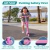 Gotrax K03 Kick Scooter for Kids, 5" LED Lighted Wheels and Adjustable Handlebars, Lightweight Design and Anti-Slip Deck, Max Load 110 Lbs, Kids Scooter for Boys & Girls Ages 3+, Pink view 4