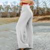 NineFit Basics Womens Cargo Pants Mid Rise Stretch Women's Elastic High Waist Light Weight Loose Casual Wide Leg Trousers Long Pants with Pocket Todays Daily Deals Today 2024 Clearance White Small, X-Large view 2