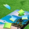 Nattork Cornhole Bags Set of 8 - Premium Corn Hole Bean Bags for Tossing - All Weather Resistant 8 Duck Cloth Double Stiched Corn Hole Bags and Tote Bags - Regulation Size (Light Green & Light Blue) view 4