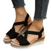 NineFit Basics Womens Wedge Sandals Mid Heel Espadrilles Wedges Platform Sandals for Women Dressy Summer Comfortable Orthopedic Sandals Strappy Sandals for Women Walking Sandals Casual, 8, Bronze-b view 1