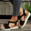 NineFit Basics Womens Wedge Sandals Mid Heel Espadrilles Wedges Platform Sandals for Women Dressy Summer Comfortable Orthopedic Sandals Strappy Sandals for Women Walking Sandals Casual, 8, Bronze-b view 4