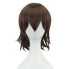 IMISSU 12 Inches Unisex Short Cosplay Hair Party BOB Wig with Bangs Halloween Costume Wigs (Brown) view 2