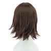 IMISSU 12 Inches Unisex Short Cosplay Hair Party BOB Wig with Bangs Halloween Costume Wigs (Brown) view 3