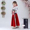 TANZEQI Chinese Traditional Hanfu Dress Suit for Boys and Girls Han Dynasty Ancient Party Dress Traditional Culture Clothing Formal Festival Wear (White and Red, 160) view 3