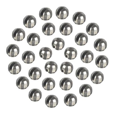 MUUNN 100pcs Tungsten Faceted Slotted Beads for Fly Tying, Sink Deeper and Faster 5 Colors/8 Sizes Slotted Tungsten Beads Fly Tying Beads Head Fly Tying Materials(Plain,2.8mm)