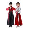 TANZEQI Chinese Traditional Hanfu Dress Suit for Boys and Girls Han Dynasty Ancient Party Dress Traditional Culture Clothing Formal Festival Wear (Red and Black, 150) view 1