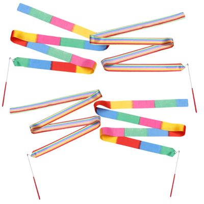 GANAZONO 8pcs Rhythmic Gymnastics Ribbons Dance Streamers ' Dance Ribbons for Twirling Gymnastics Training