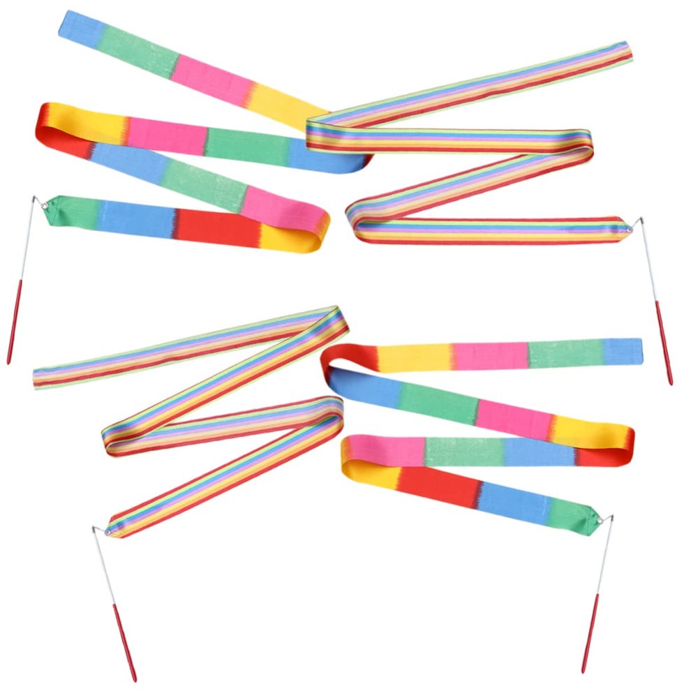 GANAZONO 8pcs Rhythmic Gymnastics Ribbons Dance Streamers ' Dance Ribbons for Twirling Gymnastics Training