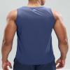 MIER Mens Sleeveless Workout Shirts Quick Dry Swim Athletic Gym Running Muscle Beach Active Fitness Tank Top, Dark Dusty Blue, XXL view 2
